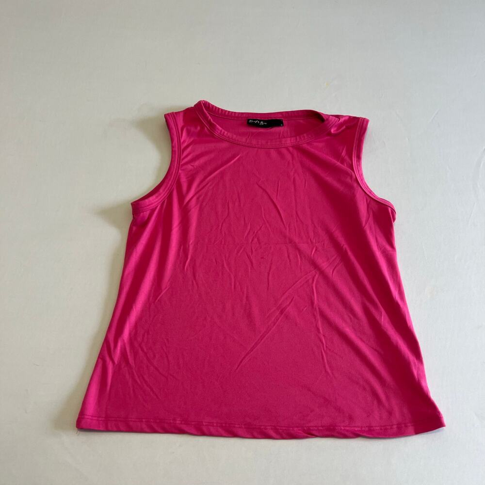 Brit & Bri pink sleeveless muscle top M